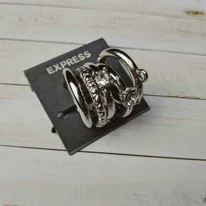 🆕 Express Rings Silver Bundle Sz 7
